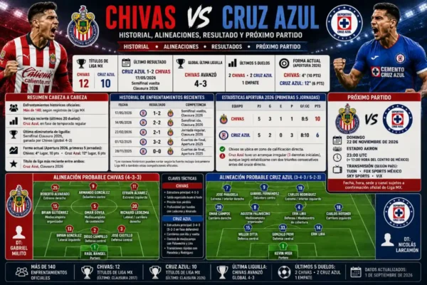 Chivas vs Cruz Azul: Historial, Resultados Recientes y Todo Sobre el Clásico de la Liga MX