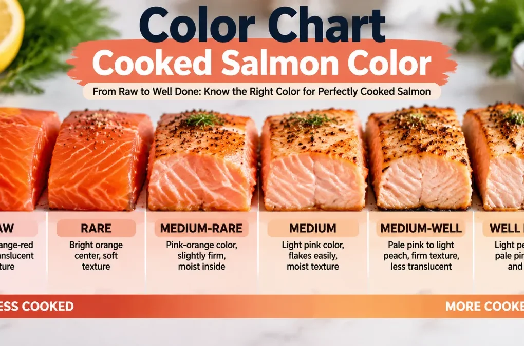 Color Chart Cooked Salmon Color