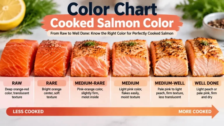 Color Chart Cooked Salmon Color