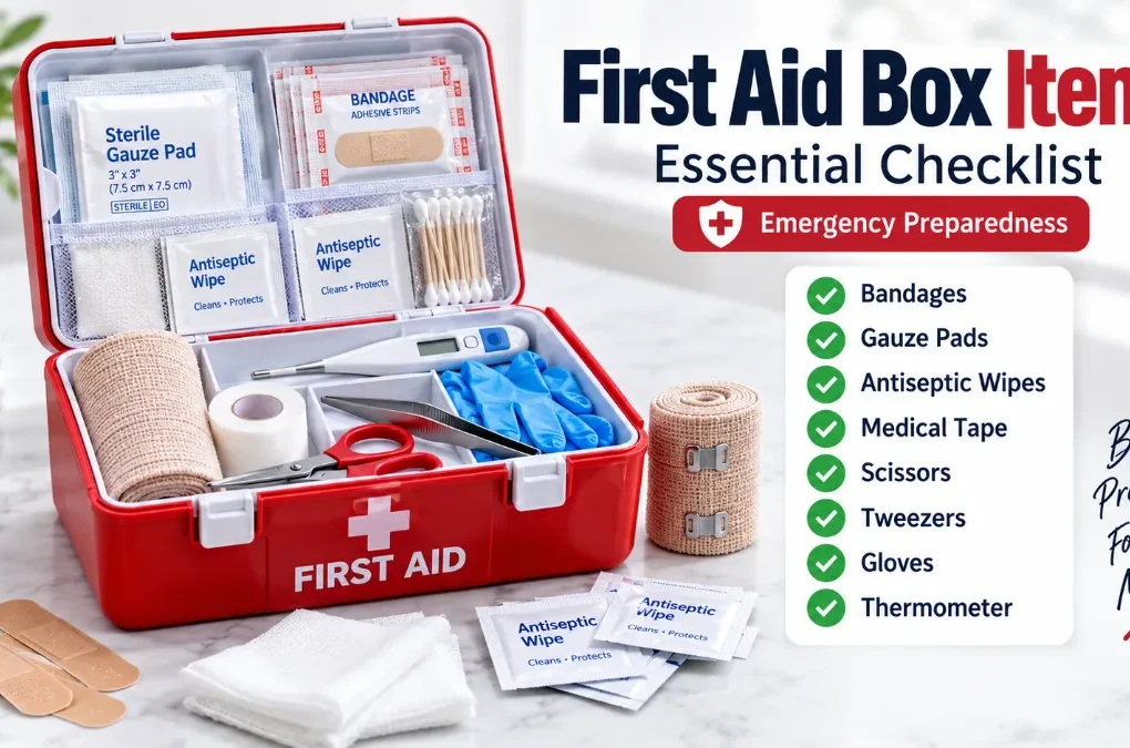 first aid box items