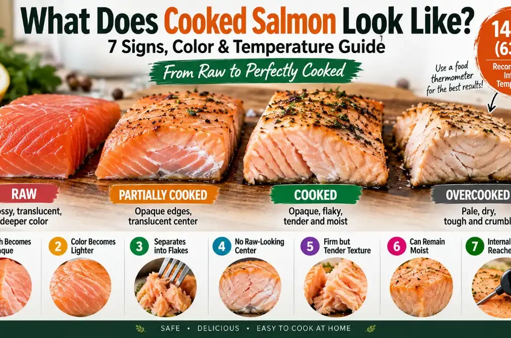 what does cooked salmon look like 1